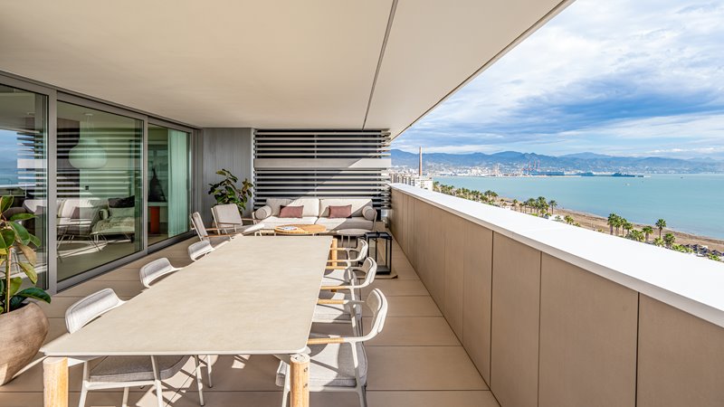 Exklusive Wohnung mit Meerblick in den Malaga Towers